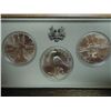 Image 1 : 1984 P/D/S OLYMPIC 3 SILVER DOLLAR SET UNC