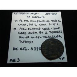 337-361 A.D. CONSTANTIUS II ANCIENT COIN VERY FINE