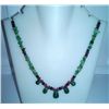 Image 1 : 104.70 Ct Necklace of Ruby,Sapphire and Emerald Sterling 925 Silver
