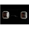 Image 1 : 3.530g Earring of Garnet and CZ Sterling 925 Silver