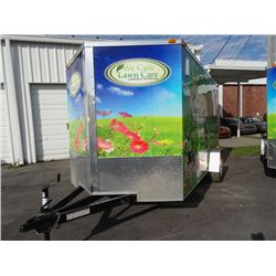 2013 Covered Wagon 7' x 14' x 6' V-Nose S/A Enclosed Trlr w/Ramp & Side Door