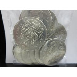 10 x old assorted 50 cent CDN pieces