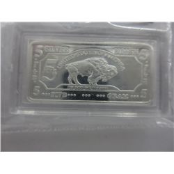 .999 Silver 5 gram US Mint Buffalo bar