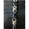 Image 1 : 6+ CTW blue sapphire & diamond Infinity bracelet