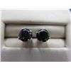 Image 1 : 1.02 CT genuine black diamond stud earrings