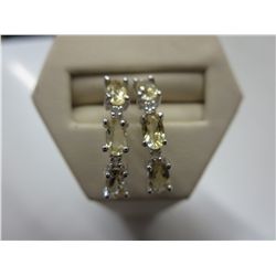 New pair of citrine & diamond studded earrings