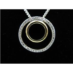 White diamond circle eternity necklace set