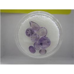 Gem Jar: 8 Assorted cut Purple Amethyst