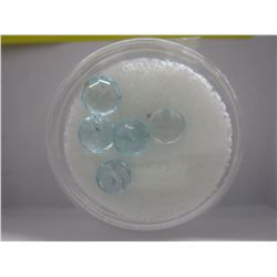 Gem Jar: 5 round cut Aquamarine