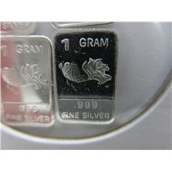 4 x .999 Fine Silver "Koi" Investor bars