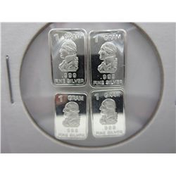 4 x .999 Fine Silver Investor bars