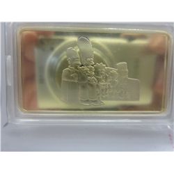 1 oz. Gold clad "The Simpsons" art bar