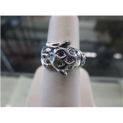 Crystal studded leopard ring - new in box