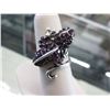 Image 1 : Purple Swarovski crystal gecko wrap ring