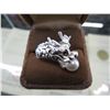 Image 1 : Dragon scale ring set with pearl & crystal eyes