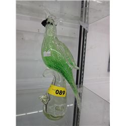 Art glass parrot