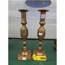 Victorian brass candle sticks