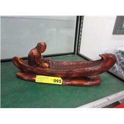 "Amy" canoe statue - Homeward bound
