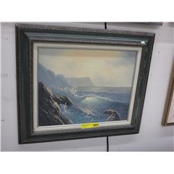 Original paint on board of a seascape