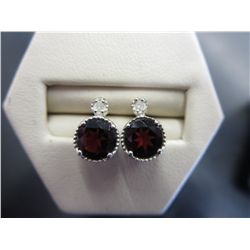 New Diamond & Garnet earrings.