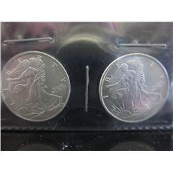 2  US Walking Liberty Rounds