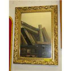Framed wall mirror