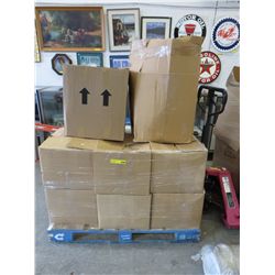 Skid of boxed household items