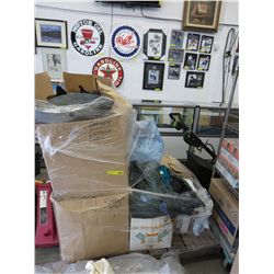 Skid of boxed household items