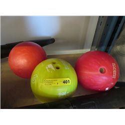 3 Brunswick cosmic bowling balls