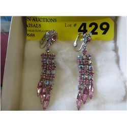 Signed Sherman earrings - screw back - dangle