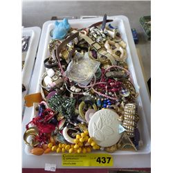 Collection of costume jewelry & watches