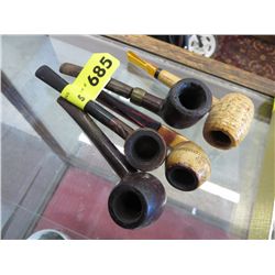 Five vintage tobacco pipes