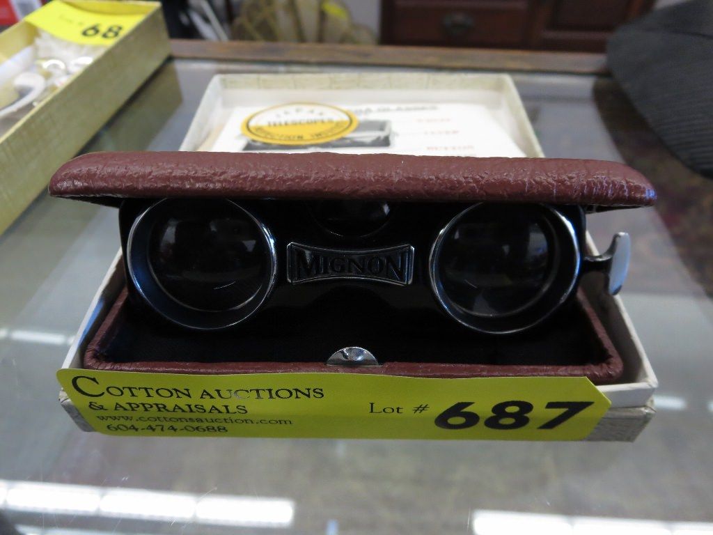 Vintage Japanese folding opera glasses