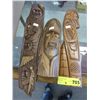 Image 1 : 3 First Nations carvings