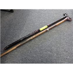 2 Folk art  wood walking canes