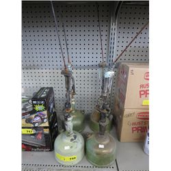 4 Vintage kerosene lamps
