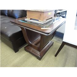 Glass top coffee table