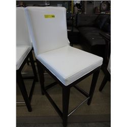 NEW - White leather counter height chair