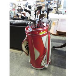 Movie prop rental golf bag and clubs