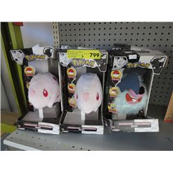 6 Pokéman stuffed toys