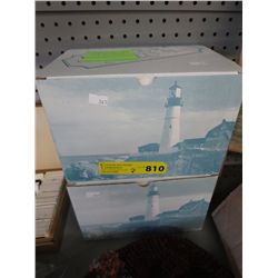 2 Harbor Lights lighthouse figurines