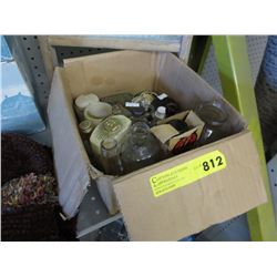 Box of vintage jars & cans