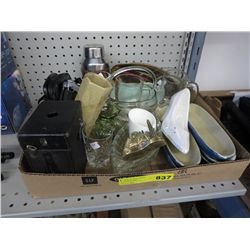 Cameras and household items, some vintage