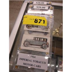 6 Vintage Imperial Tobacco cards - Motor Cars