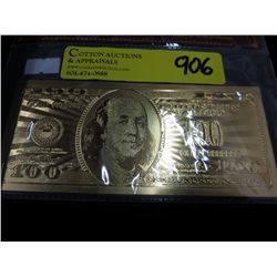 Gold foil bank note