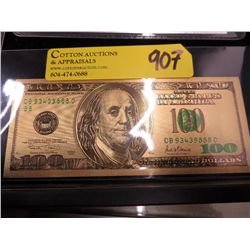 Gold foil bank note
