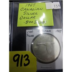 1967 CDN silver Centennial dollar - .800 silver