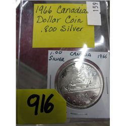 1966 CDN silver dollar - .800 Silver