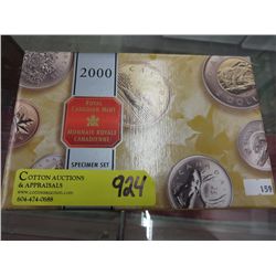 2000 CDN specimen coin set frosted finish