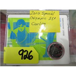 2000 Vancouver Olympic Curling .25¢ coin